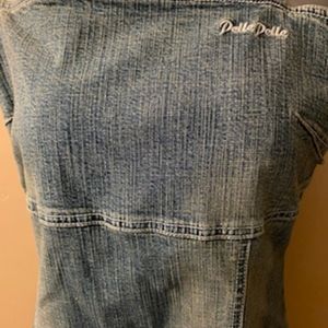 A denim blue jean summer dress